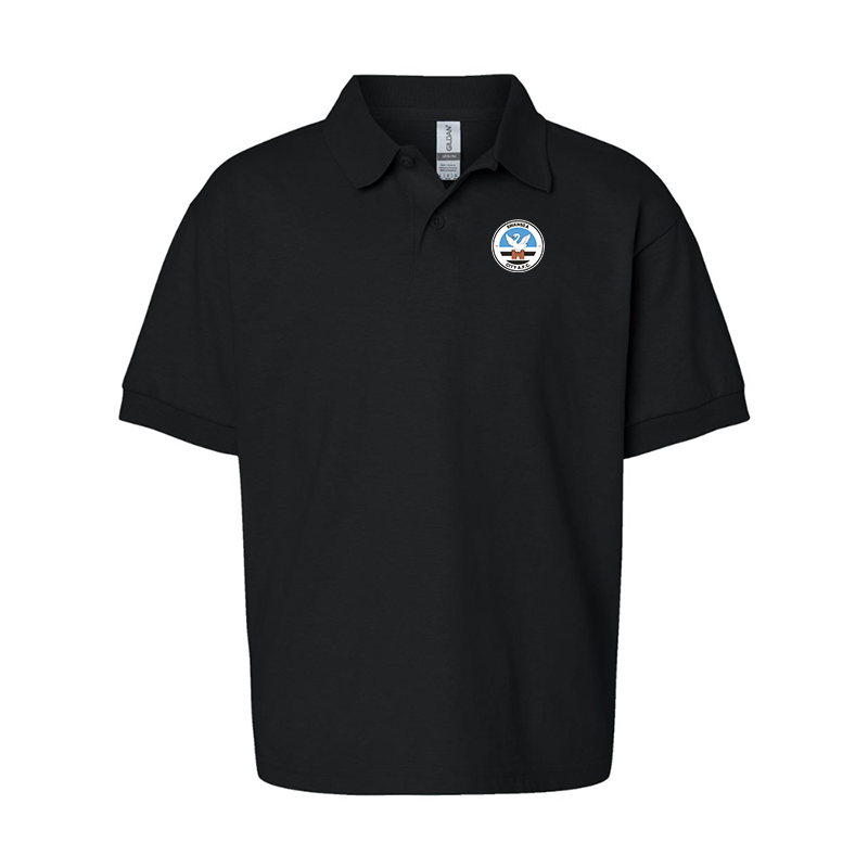 Youth Swansea City Soccer Gildan Dry Blend Jersey Polo